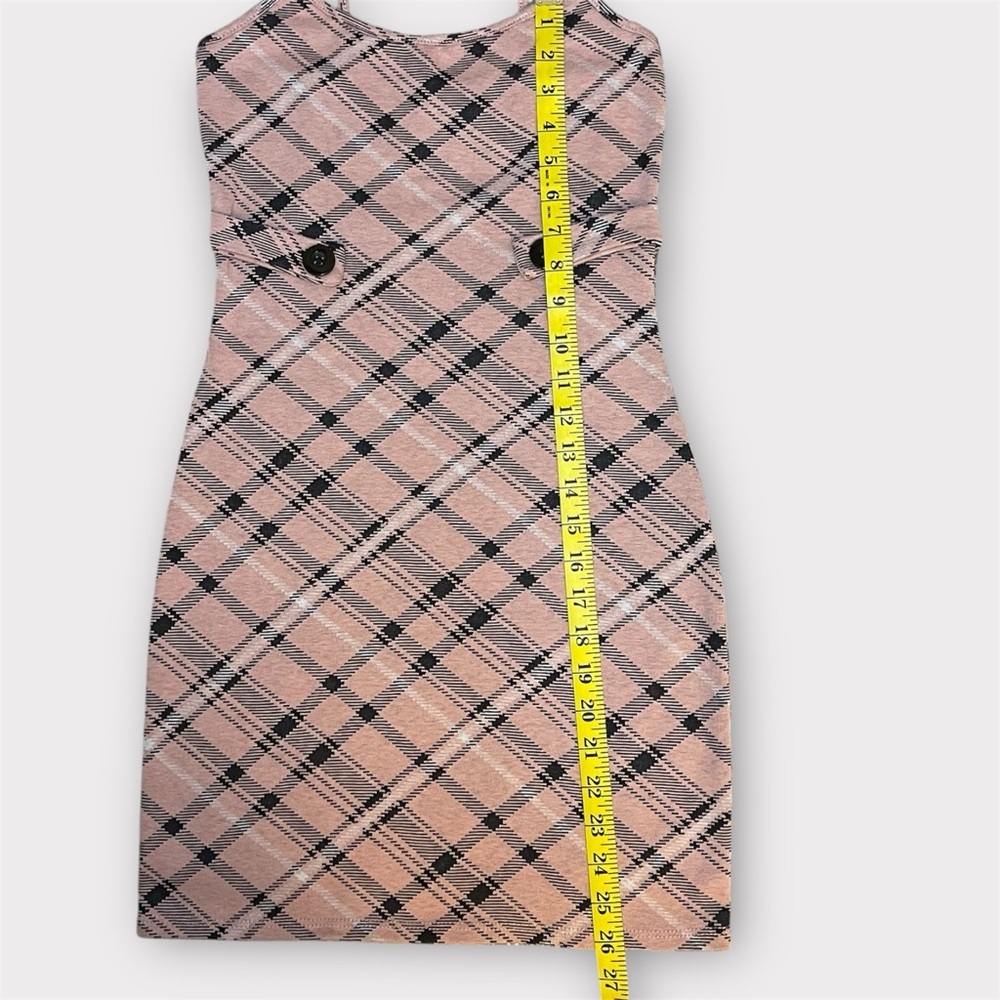 Rue 21 XS Pink Plaid Bodycon Mini Dress Y2K Preppy Aesthetic - Picture 8 of 11